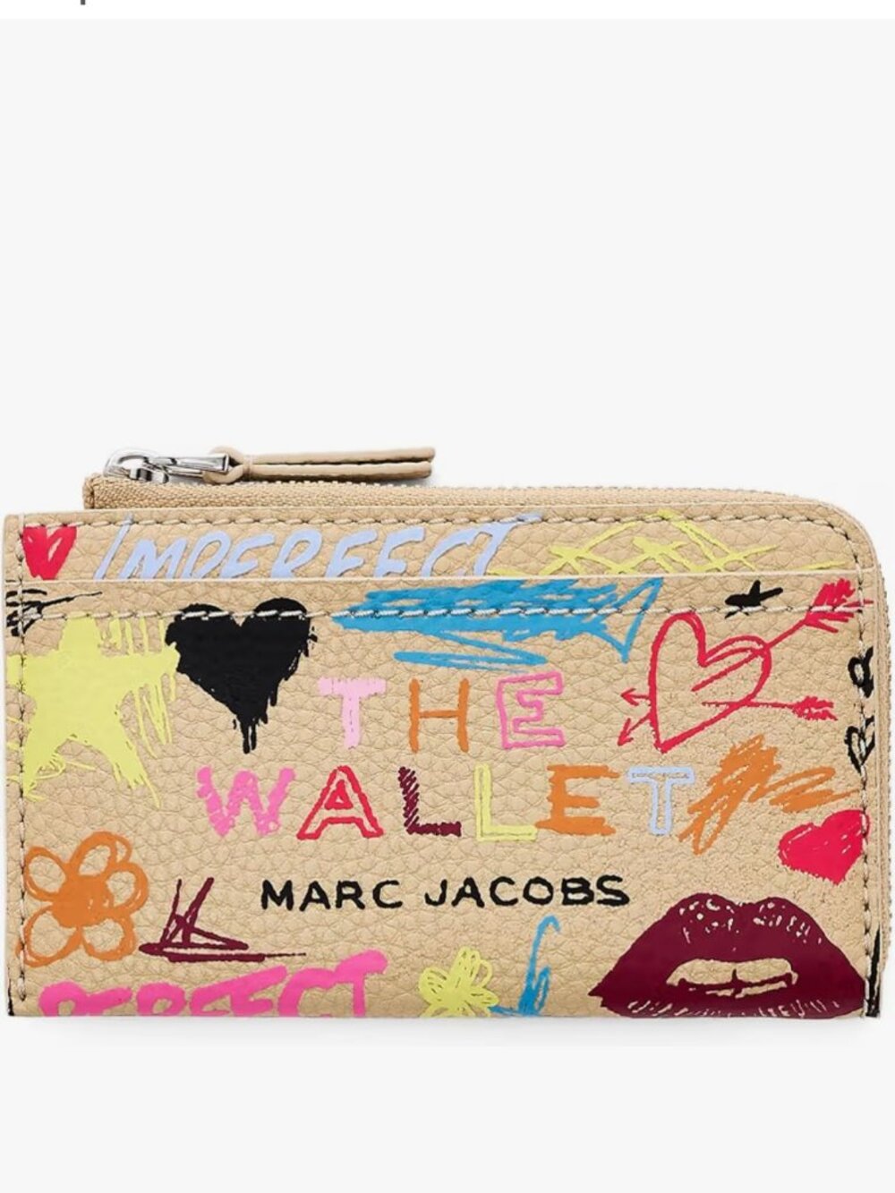 Marc Jacobs The Punk Scribble Top Zip Multi Wallet. NEW NO TAG